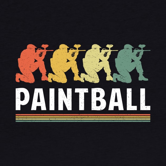 Colorful Retro Paintball Players Paint Ball Airsoft by juliannacarolann46203